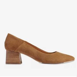 NEW Nisolo Fiorela Go-To Mid Heel Leather Suede Pumps 11 Taupe